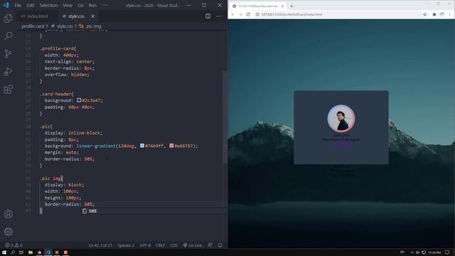 Amazing Profile Card Using Only HTML & CSS смотреть онлайн