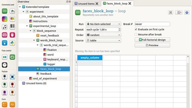 Append a loop item and a sequence item in OpenSesame смотреть онлайн