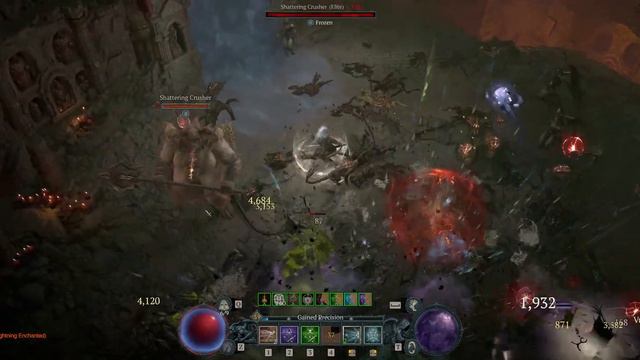 DIABLO 4 - Season 2 - Fallen Temple Capstone Dungeon with Level 59 Barrage Rogue - PC 4K ULTRAWIDE смотреть онлайн