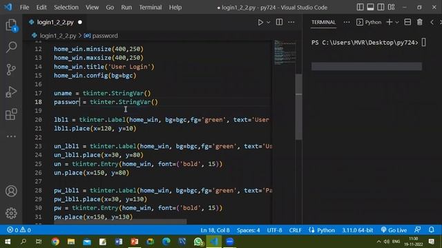 Python Tutorial (18/30) GUI Project User Login Part-2 смотреть онлайн
