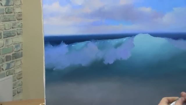 урок живописи маслом, как написать прозрачную волну. А Южаков +79857776200 смотреть онлайн