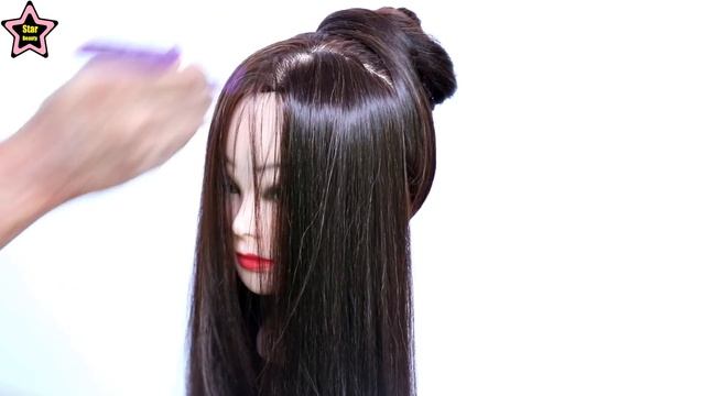 New latest bun hairstyle with trick | cute & easy hair style girl смотреть онлайн