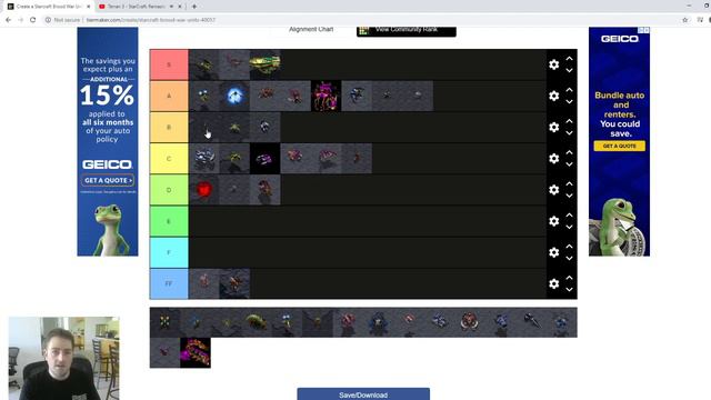 Star Craft Brood War tier list! смотреть онлайн