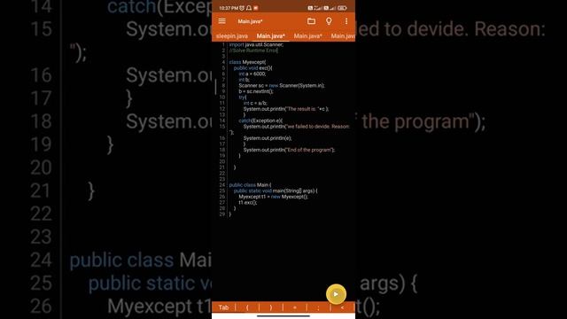 Java Tutorial: Solve Runtime Error смотреть онлайн