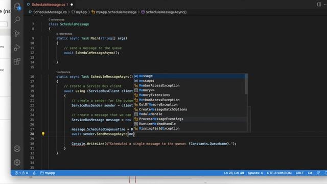 Azure Service Bus message scheduling with an example смотреть онлайн