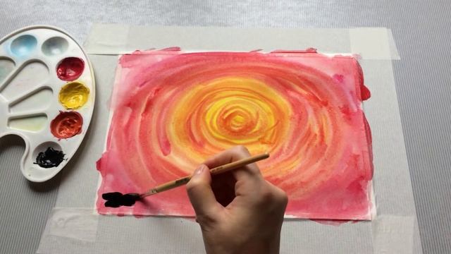 Рисуем с детьми от 4 лет утиное озеро на закате | Drawing with children from 4 years old смотреть онлайн