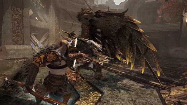 GOD OF WAR - Valkyrie Gunnr Boss Fight [PC] [4K @ Max Settings] смотреть онлайн