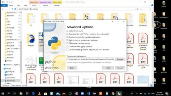 download and install python 3 on window 10 | python 3.8