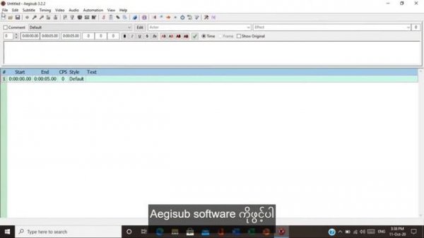 Translating subtitles with Aegisub software (srt file)
