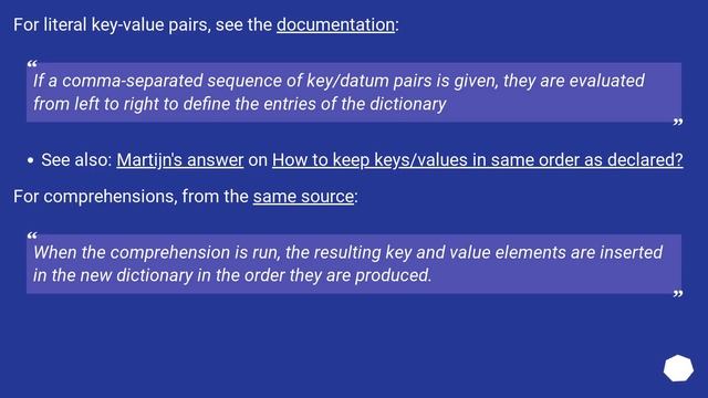 Do Python dict literals and dict(list of pairs) keep their key order? смотреть онлайн