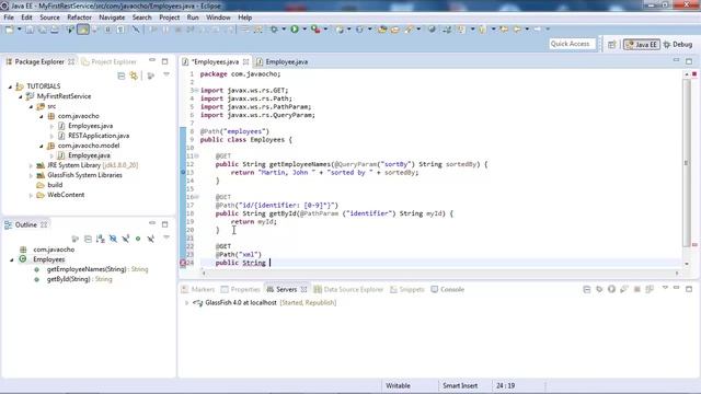 JAX-RS REST WebServices Tutorial - Part 4 Returning different content types (XML, JSON) смотреть онлайн