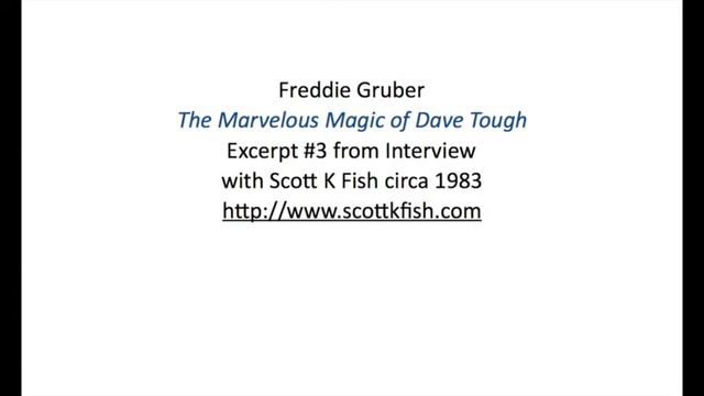 Freddie Gruber on The Marvelous Magic of Dave Tough смотреть онлайн