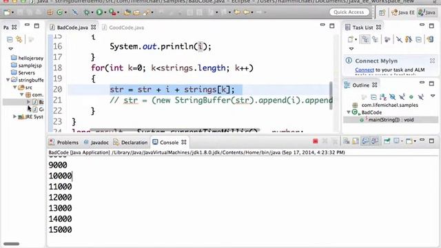 Efficient Code using StringBuffer in Java смотреть онлайн