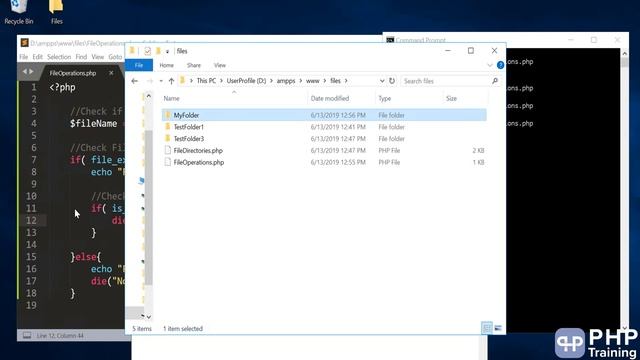 Copy, Rename and Delete a File - manipulating a file in php смотреть онлайн