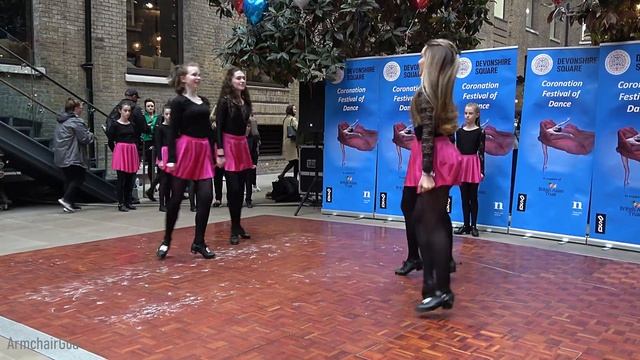 King Charles III Coronation Today London ~ "Festival of Dance" ~ Devonshire Sq 2023 | Irish Dancers смотреть онлайн