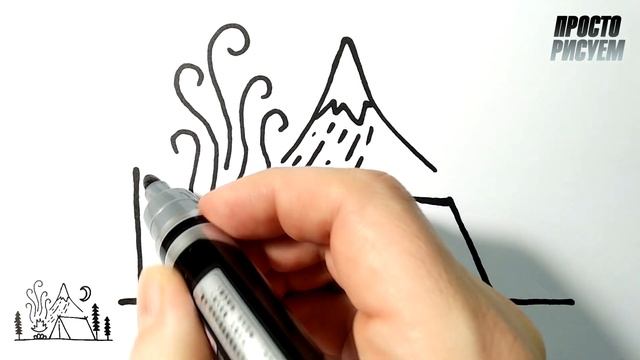 Как нарисовать ПЕЙЗАЖ легко, Просто рисуем