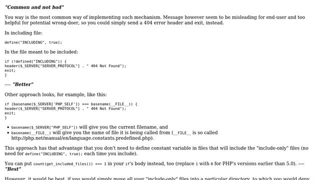 Code Review: Better way for securing direct access to php files (2 Solutions!!) смотреть онлайн