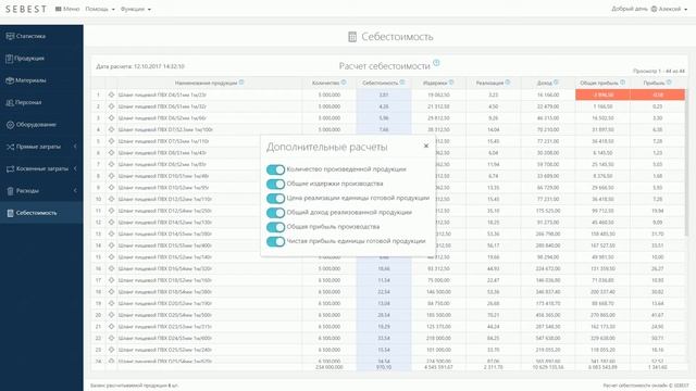 Расчет себестоимости онлайн смотреть онлайн