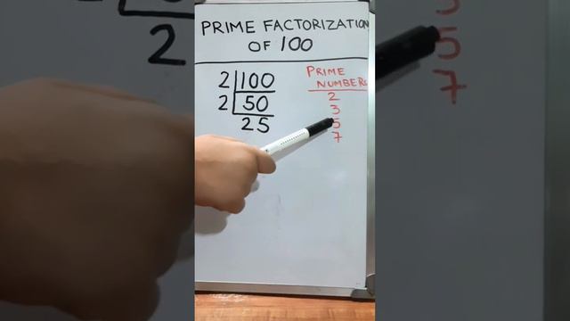 Prime Factorization of 100 | Prime Factors of 100 @mathstubelearning123 #primefactorization prime смотреть онлайн