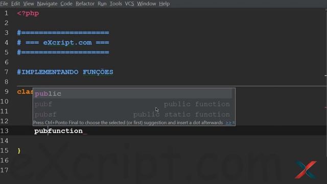 PHP Orientado a Objetos - Aula 96 - Pseudo-variável $this - eXcript смотреть онлайн