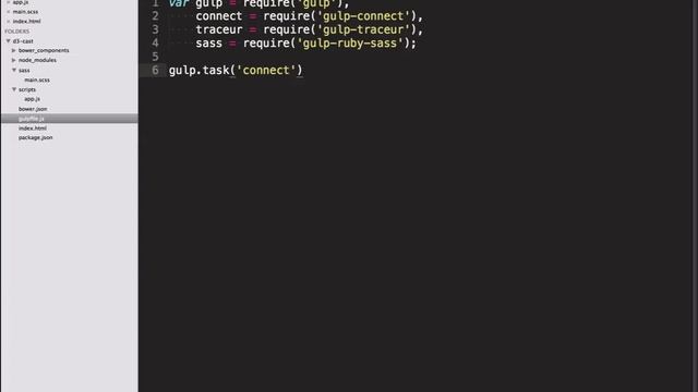 D3: Using gulp to serve files смотреть онлайн