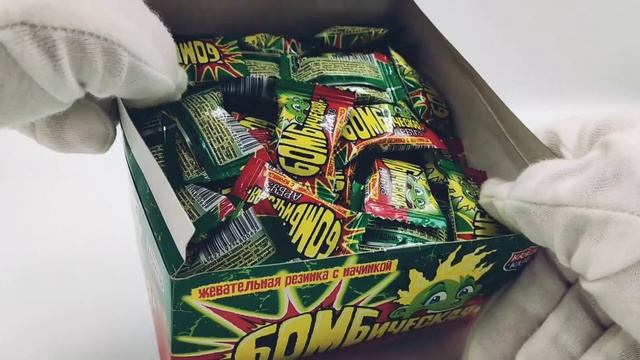 Жевательная резинка с начинкой БОМБИЧЕСКАЯ Арбуз (блок 100шт по 4гр) Жвачка со вкусом арбуза. смотреть онлайн