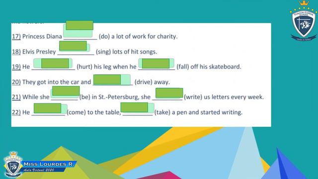 Martes 15 de Septiembre 9° 10° 11°, Área: Inglés, Tema: Past simple смотреть онлайн