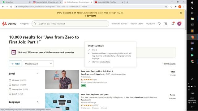 Free Course : Java Programming with Udemy Certificate смотреть онлайн