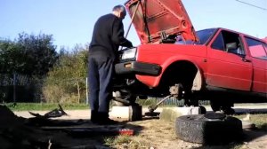 VW JETTA замена сцепления,снятие кпп