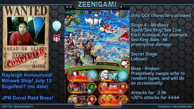 30 Stamina Kraken Island - Sea Monsters Attack! [One Piece Treasure Cruise] смотреть онлайн