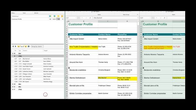 Updating Cell Differences in a Column with Synkronizer Excel Compare Tool смотреть онлайн