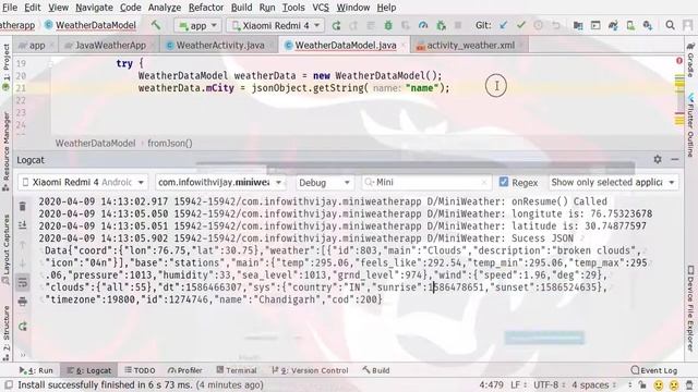 Weather App in Android Studio | Mini Weather App Creation | Data Model Class Part 7 смотреть онлайн