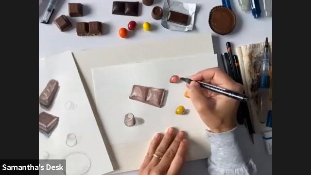 Online Class: Sketch and Paint Chocolate with Samantha Dion Baker and Derwent | Michaels смотреть онлайн