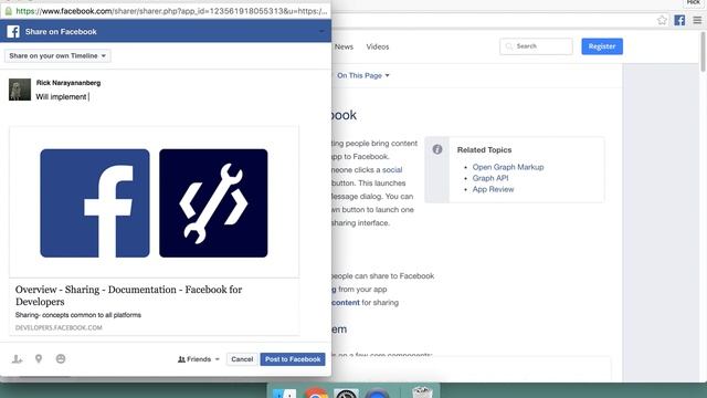 Share to Facebook Chrome Extension Demo смотреть онлайн