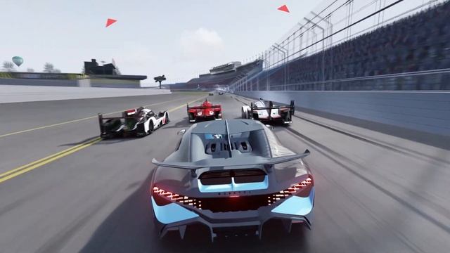 Bugatti Divo vs Lemans' Porsche Cars at Daytona Oval смотреть онлайн