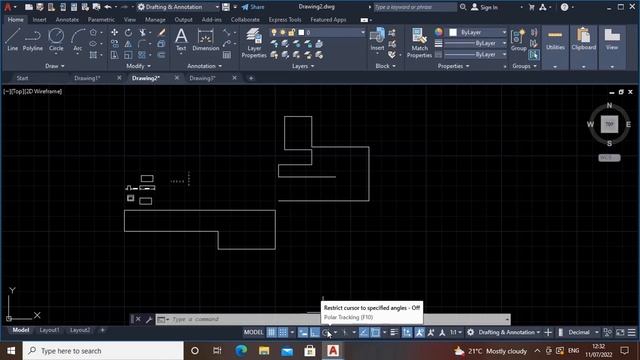 Activating function keys in Auto cad/ Ortho,snap,Grid,Dynamic input,Object snap in Auto cad 2022/#0 смотреть онлайн