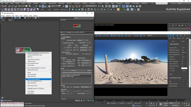 How to link a Corona Sun to an HDRI in 3dsmax смотреть онлайн
