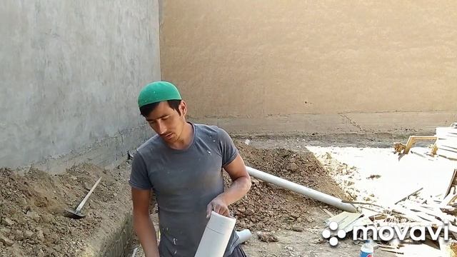 канализация трубасини мантаж килиш, 1м градус уклони.правила соединениа. смотреть онлайн