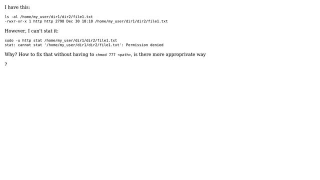 DevOps & SysAdmins: "stat" says "permission denied", even though all the permissions are in place смотреть онлайн