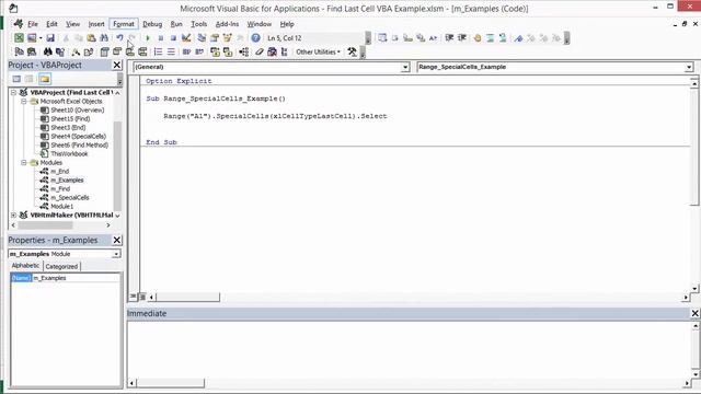 Find the Last Row, Column, or Cell in Excel VBA with the SpecialCells Method (Part 3 of 3) смотреть онлайн