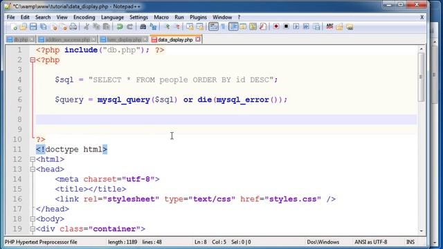 PHP Basics: Delete record смотреть онлайн