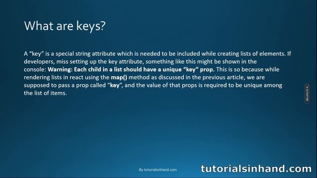 Keys in Rendering List in React | keys in react смотреть онлайн