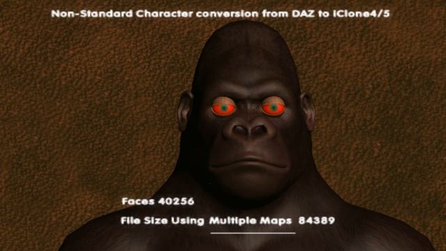 Gorilla - DAZ4 Genesis - Conversion Comparisons in Texture Mapping смотреть онлайн