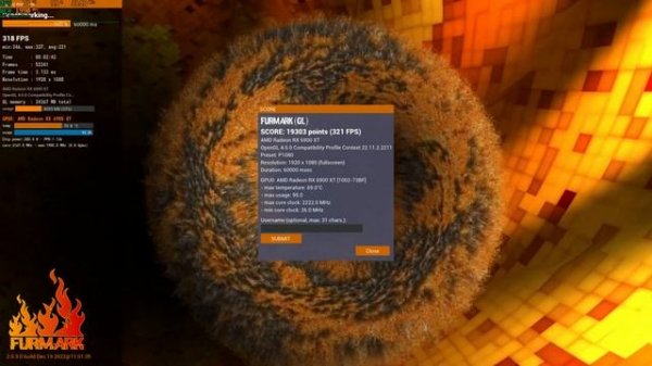 RX 6900 XT Red Devil Furmark