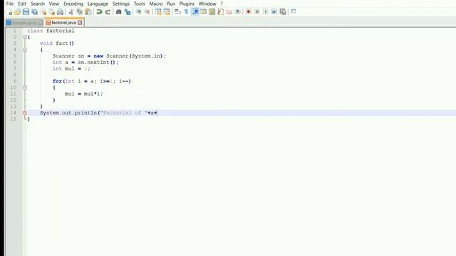 Find a Factorial of a number in Java Program смотреть онлайн