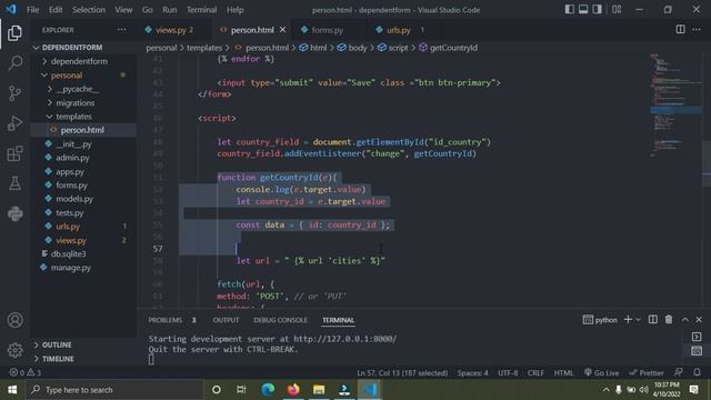How to Create a Dependent Dropdown List using Django and JavaScript (Ajax). смотреть онлайн