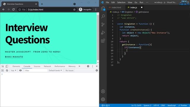 Design Pattern : Singleton ? | JavaScript Interview Questions | Zero to Hero! ? смотреть онлайн