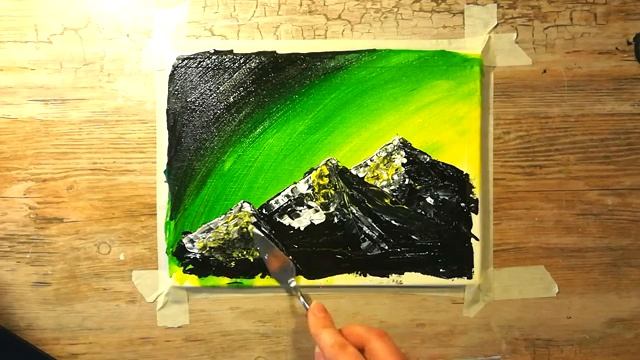 ГОРНЫЙ ПЕЙЗАЖ | Как нарисовать горы ярко акрилом, гуашью How to draw Mountain landscape смотреть онлайн