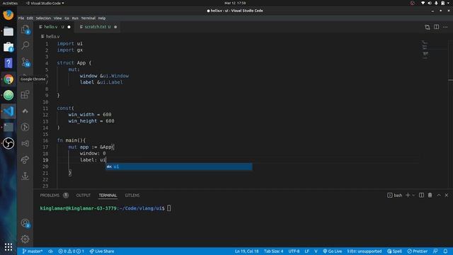 hello world in vui make graphical user interfaces (GUI) in vlang смотреть онлайн