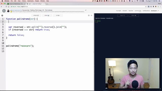 Javascript Coding Challenge #3: Palindrome Check (Freecodecamp) смотреть онлайн